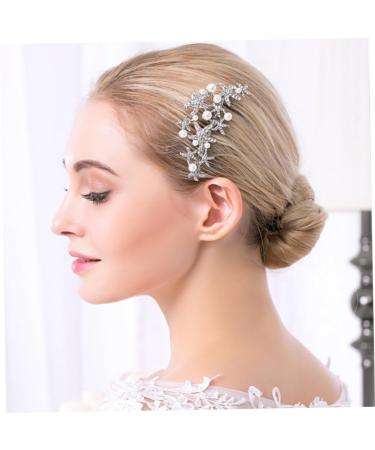 Housoutil Rhinestone Hair Headwear for Women Hair Combs for Women Alloy Hair Comb Hair Rhinestones Hair Comb for Bride Rhinestone Comb Tiara Crystal Hair Comb Women's Pearl Wedding - Buy Online on GoSupps.com