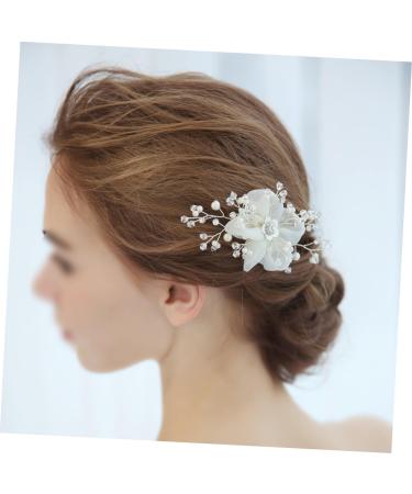 Angoily Tiara Bridal Hair Comb Wedding Hair Comb Decor Hair Comb Crystal Hair Comb Flower Head Pearl Bride - Buy Online on GoSupps.com