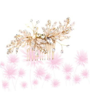 Ipetboom Hair Decorations Wedding Hair Accessories for Women Bride Headpieces for Wedding Pearl Hair Clip Hair Claw Hair Comb Rhinestone Headdress Pearl Inlaid Comb Headgear Fine - Buy Online on GoSupps.com