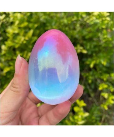 Natural Pink Blue Selenite Crystal Gypsum Egg Reiki Raw Aura Stone Specimen DIY Collectible Gift Decoration Gift Natural Luster - Buy Online on GoSupps.com