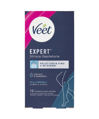 Veet Lot de 12 bandes corporelles Expert pour peaux sensibles
