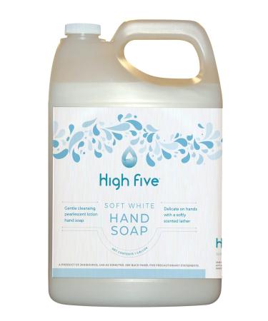 HighFive Soft White Premium Lotion Hand Soap 1 Gallon 128 Fl Oz (Pack of 1)