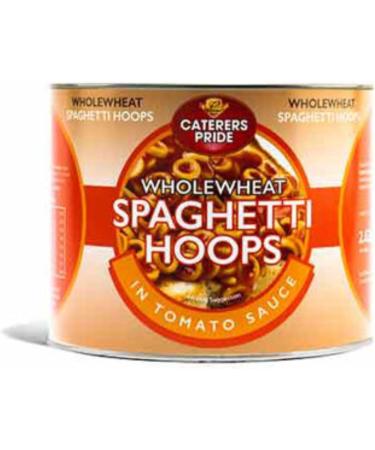 Caterers Pride Spaghetti Hoops 2.62kg. Large tin. Tinned Spaghetti Hoops in a Rich Tomato Sauce. - Buy Online on GoSupps.com