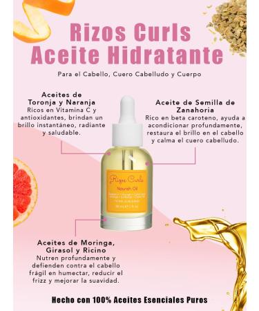 Rizos Curls Nourish Oil - 1 fl oz | Hair, Scalp & Body Treatment - Buy Online on GoSupps.com