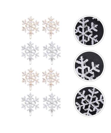 Frcolor 8pcs Christmas Snowflake Hair Clips | Stylish Hair Jewelry & Headgear for Women | Perfect Holiday Gift - Buy Online on GoSupps.com