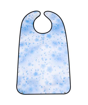 Morcheiong bibs for adults for women and men washable and reusable adult bibs for older people with optional collecting container unit size blue