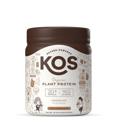 KOS Vegan Protein Powder, Chocolate - Low Carb Pea Protein Blend - Plant Based Protein Powder - USDA Organic, Keto, Gluten, Soy & Dairy Free - Meal Replacement for Women & Men 10 Servings (Pack of 1)