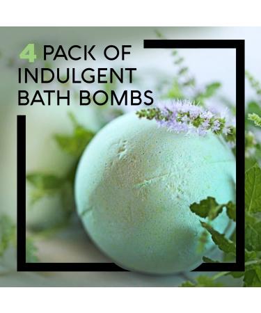 Nature's Beauty Eucalyptus & Tea Tree Bath Bomb 4.6 oz - 4-Pack Fizzy Spa Bath Bombs with Coconut Oil & Witch Hazel for Skin Soothing & Energy Restoration - Buy Online on GoSupps.com