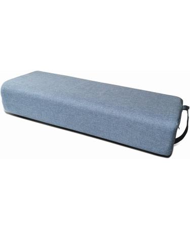 NGT Rectangular Yoga Bolster Pillow for Meditation and Support - Washable Suede Pillowcase - Blue - Buy Online on GoSupps.com