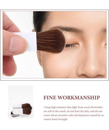 1Set blush brush mini makeup brush kabuki brush flat blusher brush makeup blusher brush foundation makeup Cosmetic concealer brush pvc soft travel white - Buy Online on GoSupps.com