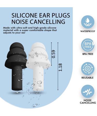 Silicone Ear Plugs for Sleeping - 20 Pairs Reusable Noise Cancelling Earplugs in 6 Colors for Concerts Snoring Travel & Noisy Environments - Buy Online on GoSupps.com