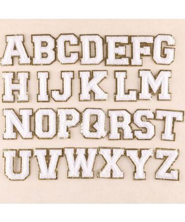 4Pcs White Chenille 2.2 Iron on Letter Patches for Clothing - A White - Buy Online on GoSupps.com