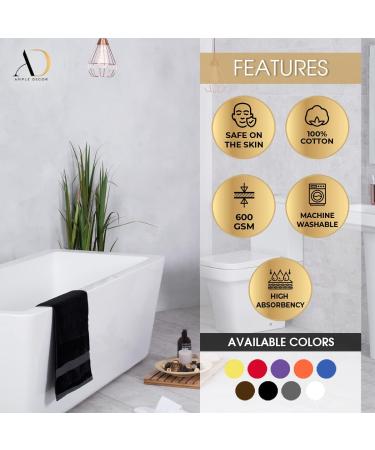 Ample Decor 600 GSM Hand Towel Pack of 2 - 100% Cotton, Oeko Tex Certified, Red 18x28 Inch - Soft & Absorbent for Hotel, Spa, Gym - Machine Washable - Premium Quality - Buy Online on GoSupps.com