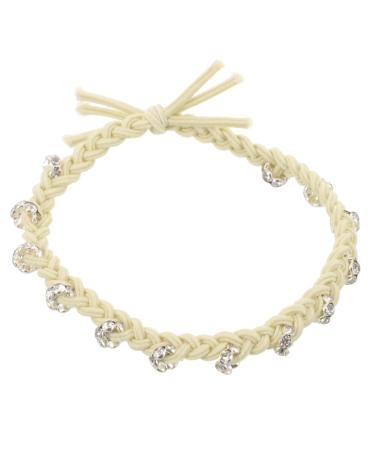 FRCOLOR Diamond-encrusted Colorful Twist Hair Rope Pearl Hair Clips Rhinestone Hair Ties Stretchy Hair Bands Rhinestone Hair Clips Tiara Fabric + Diamond Miss Decorate Elastic