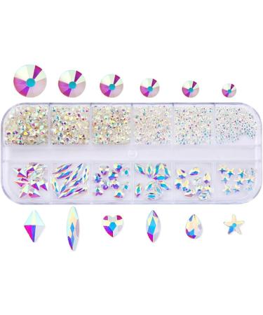 12 Grids Glass Nail Art Decorations Multi-Shape Multi-Size Nails Ornaments Manicure Decor DIY Crafts Accessories Nail Art Decoration 3d - Buy Online on GoSupps.com