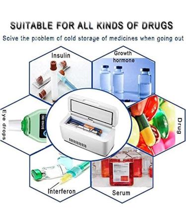 Insulin Cooler Case Reefer Car Small Refrigerator Mini Cold Boxes Portable Drug Reefer Mini Drug Constant Temperature Refrigerator (Color : 2battery) - Buy Online on GoSupps.com