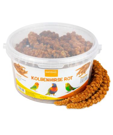 petifool red millet 500g - single feed for all ornamental birds - bird food - 100% natural - Buy Online on GoSupps.com