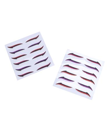 minkissy 24 Pairs Glitter Eyeliner Self-adhesive Eyeliner Sticker Double Eyelid Tapes Women Eyeliner Sticker Reusable Eyeliner Sticker Eye Makeup Stickers Double Eyelid Stickers