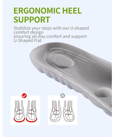 Cloud Soles for Men & Women - Energizing Comfort Shoe Inserts for Plantar Fasciitis Breathable Arch Support Insoles - US XL | Green - Buy Online on GoSupps.com