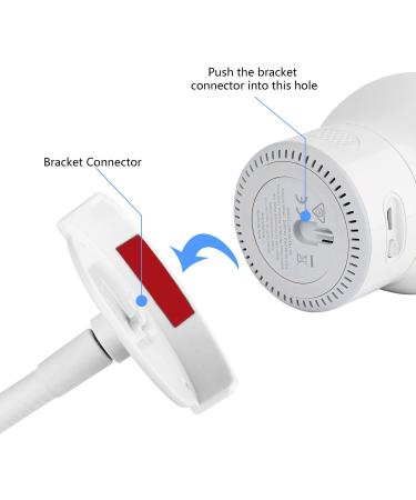 Flexible Gooseneck Clip Mount for Eufy Baby Monitor Camera - White | Easy Crib Installation Without Wall Damage - Buy Online on GoSupps.com