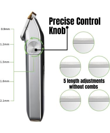 BarberBoss Portable Beard Trimmer Men Professional Facial Groomer Men s Hair Clippers Self-Sharpening Ceramic Blade Precision Dial USB Charging Red/Green & LED Indicator QR-2682 - Buy Online on GoSupps.com