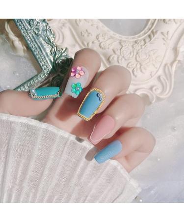 Supplies Women DIY Manicures Candy Colors Mixed Size Nail Art Decals Mermaid Round Glass Decorations Nail Rhinestones Nail Crystal AB Beads(08) - Buy Online on GoSupps.com