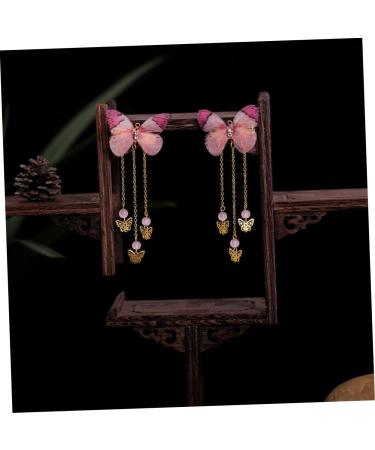 Beavorty 2 Pairs hanfu butterfly headdress kids kimono hair accessories hairpin with tassel hair barrettes tassel hair clips hanfu hair clip metallic hair clips alloy decorate girl child - Buy Online on GoSupps.com