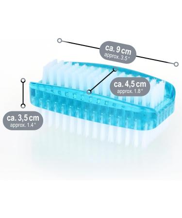 com-four Hand Washing Brush Set - 4 Piece Nail & Hand Cleaning Brushes in Blue/Black for Effective Hand Hygiene - Buy Online on GoSupps.com