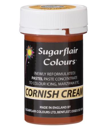 Sugarflair Cornish Cream Pastel Food Colouring Paste Highly Concentrated for Use with Sugar Pastes Buttercream Royal Icing or Cake Mix Subtle Colour Dye - 25g
