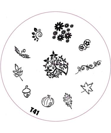 ++SPECIAL ITEM++ Stamping stencil T-Series: T41 Pumpkin Maple Autumn Autumn Leaves