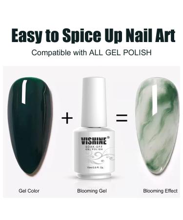 Vishine Blooming Gel Nail Polish - 15ml Clear UV LED Blossom Gel for Marble, Watercolor & Floral Print Manicures - Buy Online on GoSupps.com