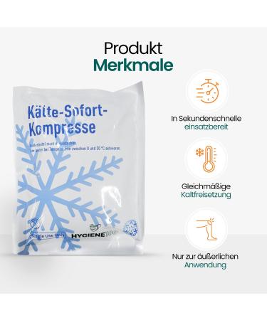 Buy Immediate Cold Compress 12 Pack | Disposable Cooling Pads for Pain Relief & First Aid | 15.3 x 12.7 cm - Buy Online on GoSupps.com