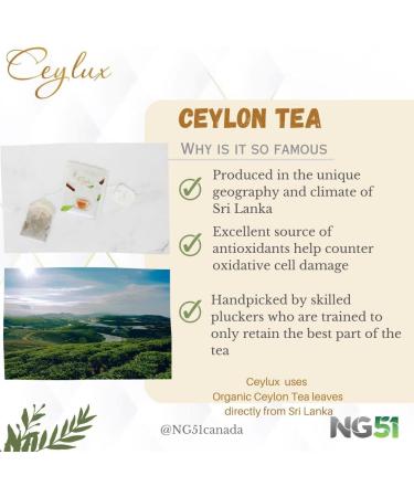 Ceylux Premium Organic Ceylon Cinnamon Tea Drink | 100% Organic | 50 Tea Bags | Rainforest Alliance Certified | Ceylon Tea 2 - Buy Online on GoSupps.com