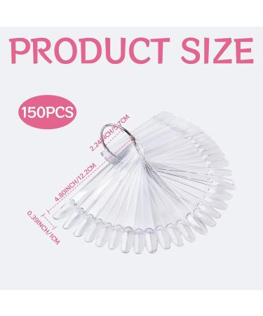 Nail Swatch Sticks 150PCS - Practice Nail Colour Display Fan Shape Tips for Nail Art - Ideal for Women, Girls, and Nail Salons - Buy Online on GoSupps.com