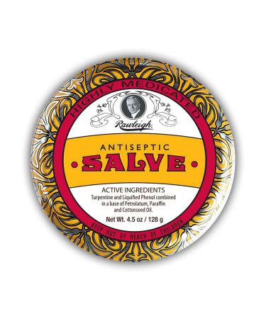 Rawleigh Antiseptic Salve Big Tin 4.5 oz (Pack of 1) Bed sores  Boil  Cyst  Diaper Rash  Insect bite  ingrown Toe/Finger Nail  Superficial Burns  scalds  blisters  sunburns  chapped Skin  chafed Skin 4.5 Ounce (Pack of 1...