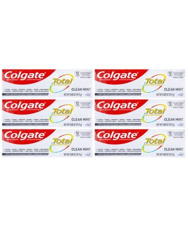 Colgate Total Toothpaste Clean Mint Travel Size 0.88 oz (24.9g) - Pack of 6