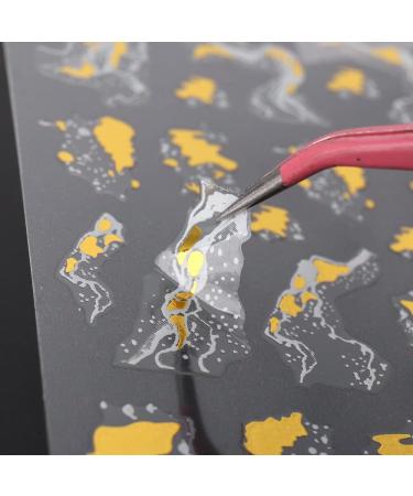 9 Sheets French Tip Marble Nail Art Stickers Decals Self-Adhesive White Gold Design Manicure Tips Nail Decoration for Women Girls - Buy Online on GoSupps.com