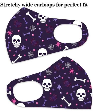 Yliquor 5pc Adult Halloween Mouth Mask for Protection Face and Nose Health Washable Earloop Mask Reusable Washable for Men Women Adults (5 PC B) - Buy Online on GoSupps.com