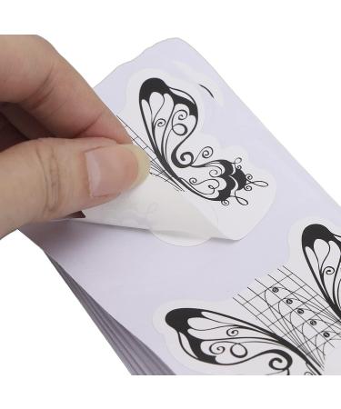 100pcs Butterfly Nail Forms - Horseshoe Shaped Nail Art Tools & Square Guide Stickers for Acrylic & Gel Nails | Shop Now! - Buy Online on GoSupps.com