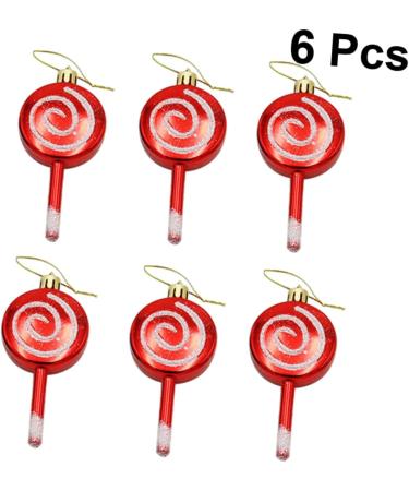 Zerodeko 6pcs Christmas Ornaments Diy Bag Lollipop Pendant Christmas Window Pendant Simulated Lollipop Pendant Holiday Pendant Christmas Tree Decor Accessory Window Trim Candy Dusting Child - Buy Online on GoSupps.com