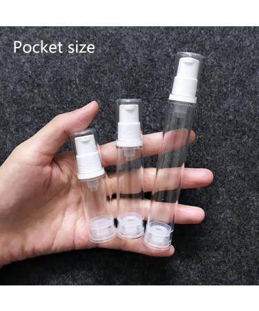 Zeoabsy 6-Piece 5ml Transparent Airless Cream Dispenser Pumps Travel-Friendly Cosmetic Lotion Gel Bottles - Buy Online on GoSupps.com