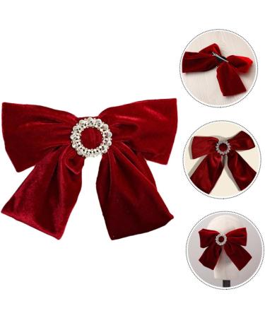 Beaupretty Big Hair Bow Women Bow Barrettes Big Bowknot Barrettes French Style Hair Accessories Bows Hair Accessories Ribbon Bows Hair Clips Hair Bow Clips bow velvet bow Horizontal clip - Buy Online on GoSupps.com