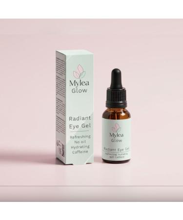  Mylea Glow Radiant Eye Gel Refreshing Eye Contour Gel with 1% Caffeine Oil Free Moisturizing Anti-Makeup for Bags and Dark Circles ECOCERT Cosmos Natural Certified for Oily and Mature Skin - Buy Online on GoSupps.com