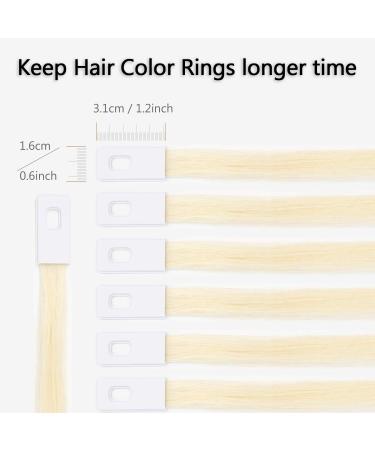 TOFAFA 100% Human Hair Color Rings Swatches - 8 Lightest Blonde (30 PCS) - Buy Online on GoSupps.com