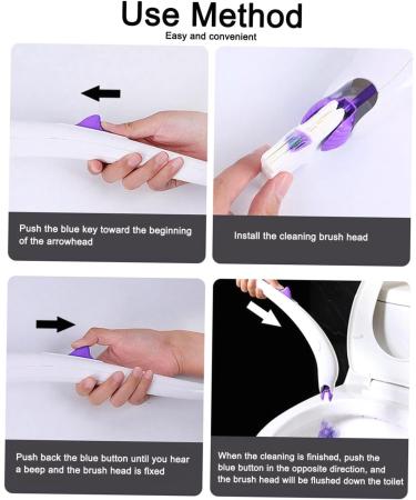 Disposable Toilet Brush Refills - Pack of 12 Soluble Fiber Pads for 3061 Toilet Scrubber Wand - Lavender Scented - Buy Online on GoSupps.com