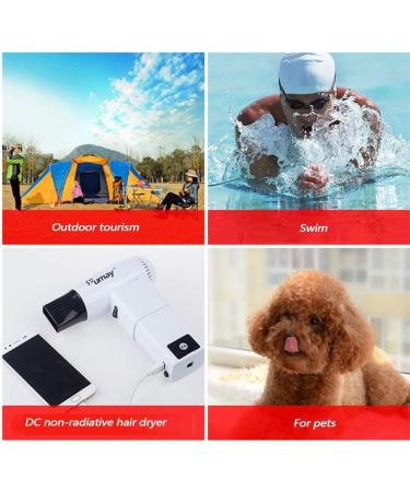 Cordless Hair Dryer Portable Wireless Blow Dryer 450W Charging USB power bank Suitable for Art Painting Hotel Home School Outdoor Travel Tool - Buy Online on GoSupps.com