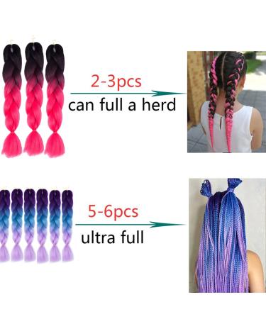 Wowcfyyds 3 Packs Kanecalon Jumbo Braids Ombre Hair Extensions - 24 Synthetic Box Braid - Strawberry Blonde - Buy Online on GoSupps.com