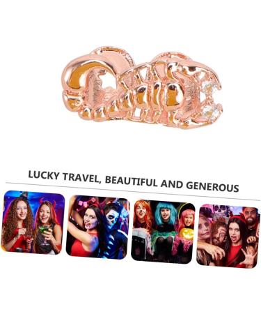 VALICLUD 2 Pcs Scorpion Single Braces Adults Teeth Gold-Plated Copper Detachable Man - Buy Online on GoSupps.com