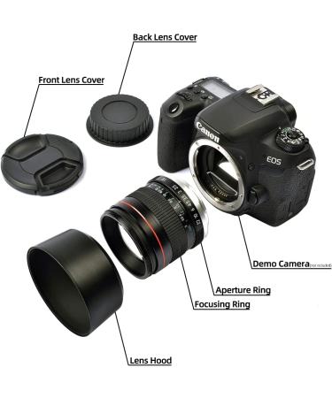 Lightdow 85mm F1.8 Medium Telephoto Portrait Lens for Canon EOS Rebel & DSLR - Buy Online on GoSupps.com
