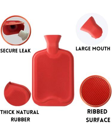 Large 2L Fluffy Hot Water Bottle - Durable Natural Rubber Bottle for Adults & Children | Perfect Gift - Buy Online on GoSupps.com